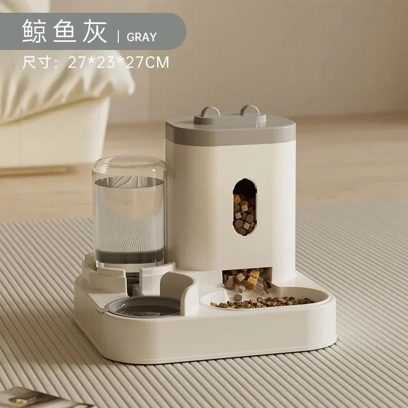 Automatic Feeder Cats Food Bowl With Water Fountain Large