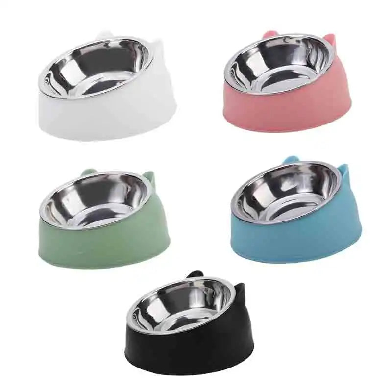 100ML Raised Tilted Cat Bowl – 15° Non-Slip Ergonomic Food & Water Feeder for Cats